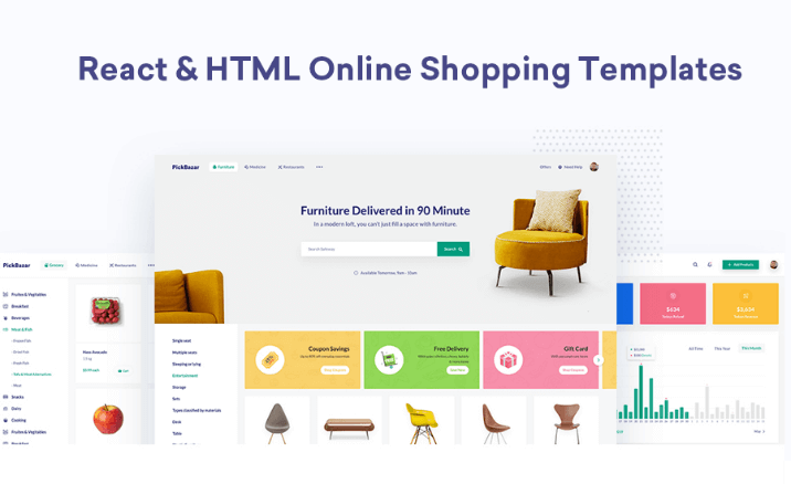 Cover Image for Best React & HTML Online Shopping Templates
