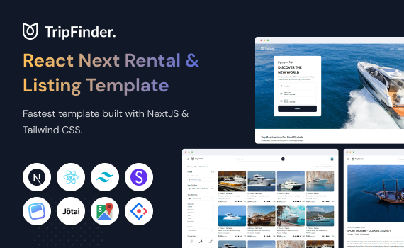 TripFinder - React Hotel Listing Template