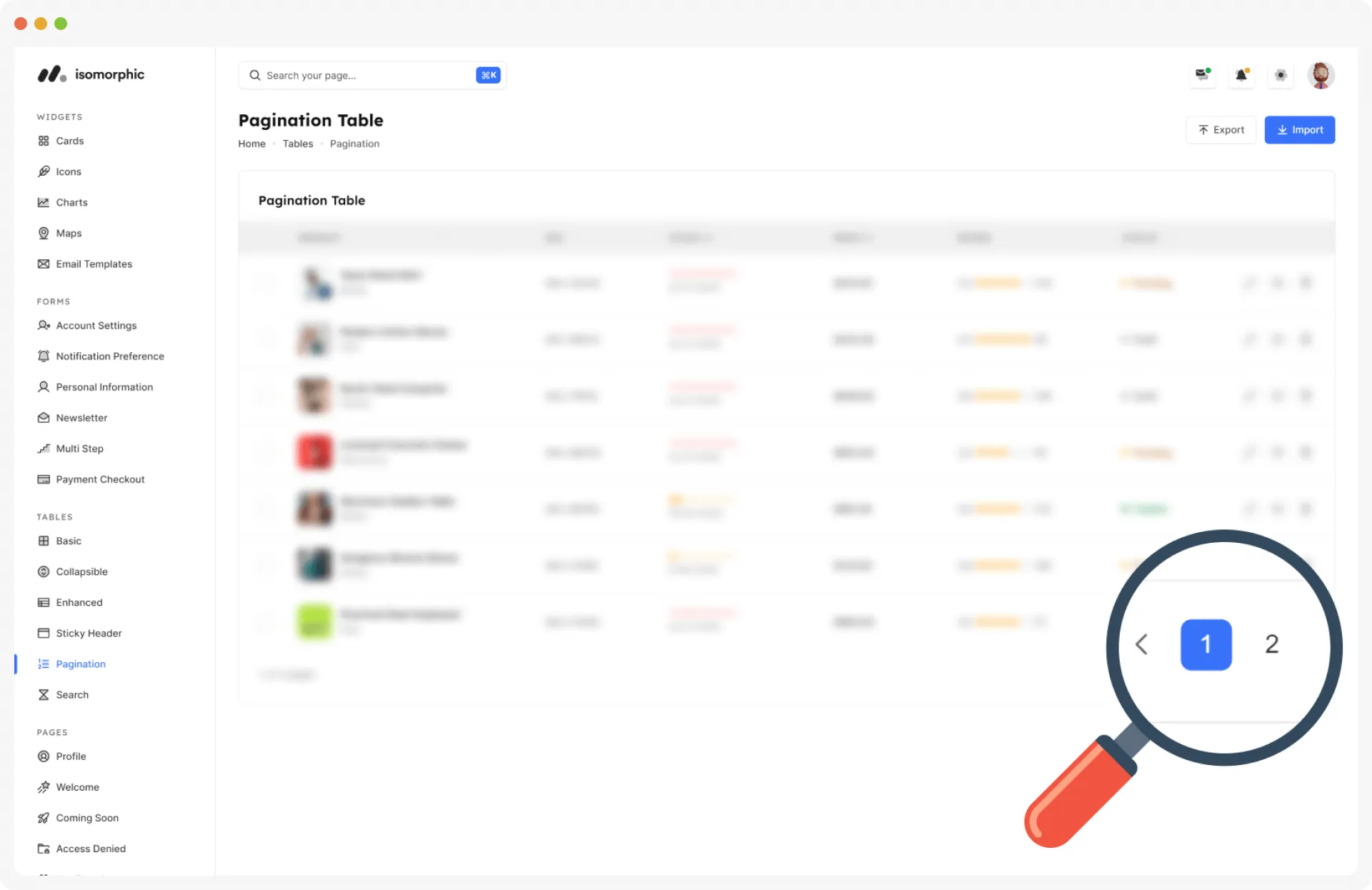 Sticky Header Table